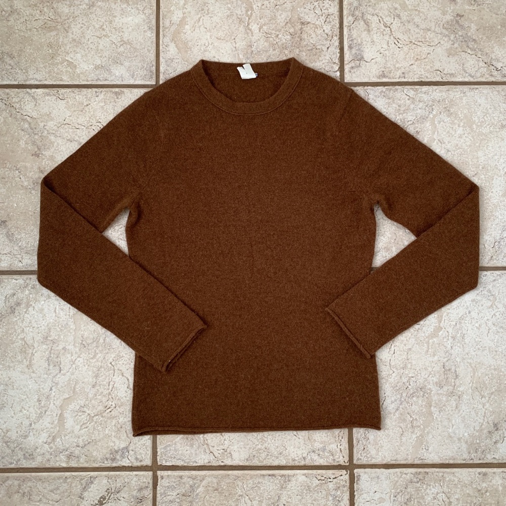JCrew Brown Cashmere Sweater. Size M